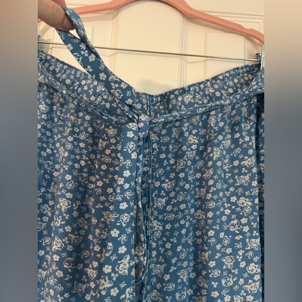 The Drop Blue Floral Pull On Pants with Tie Waist by @caralynmirand Size 2X - Picture 9 of 13